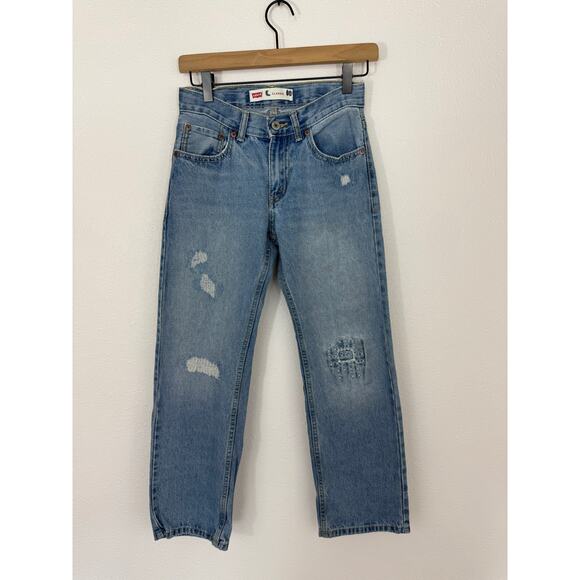 Levi’s Girls Classic Jeans | Size 10 Reg W25 L25 | Distressed Patchwork - Picture 1 of 6